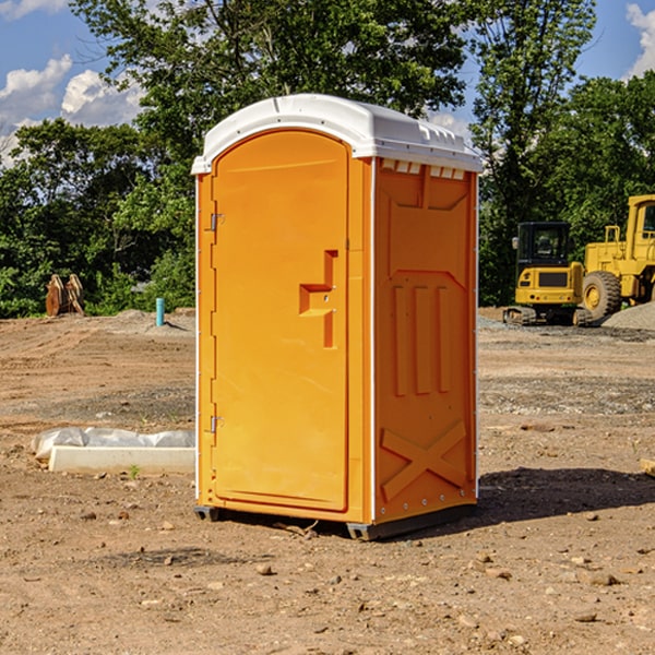 how often are the portable restrooms cleaned and serviced during a rental period in Germantown Illinois